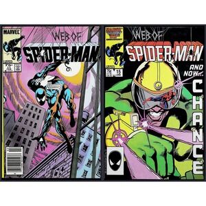 Web of Spider-Man #11 Newsstand #15 Marvel 1986 1st App Chance Black Suit Spidey